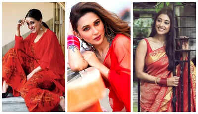 Navratri 2021: Look resplendent in red like these Tollywood divas
