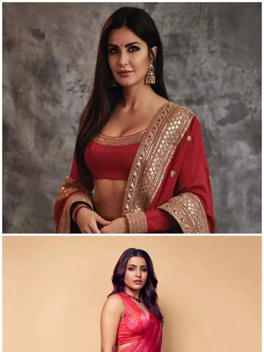 Navratri 2021 Day 6 Let Katrina Kaif Samantha Ruth Prabhu Kriti Sanon Show You How To Wear