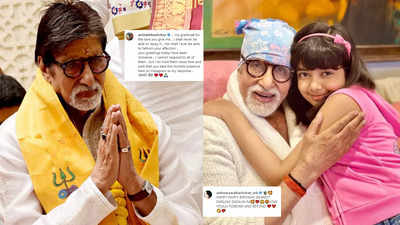 Amitabh Bachchan expresses gratitude for all the love on his birthday, Aishwarya Rai Bachchan shares a beautiful post with Aaradhya for 'Dadajiii-Pa'