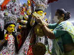 Durga Puja being celebrated with religious fervour