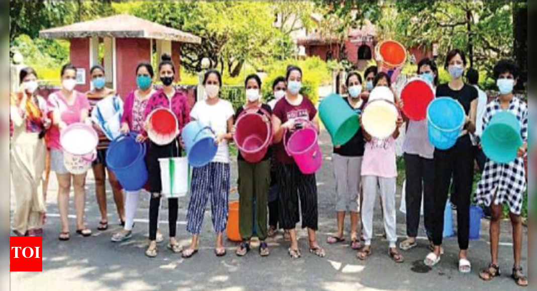 Goa University students protest water shortage at women’s hostel