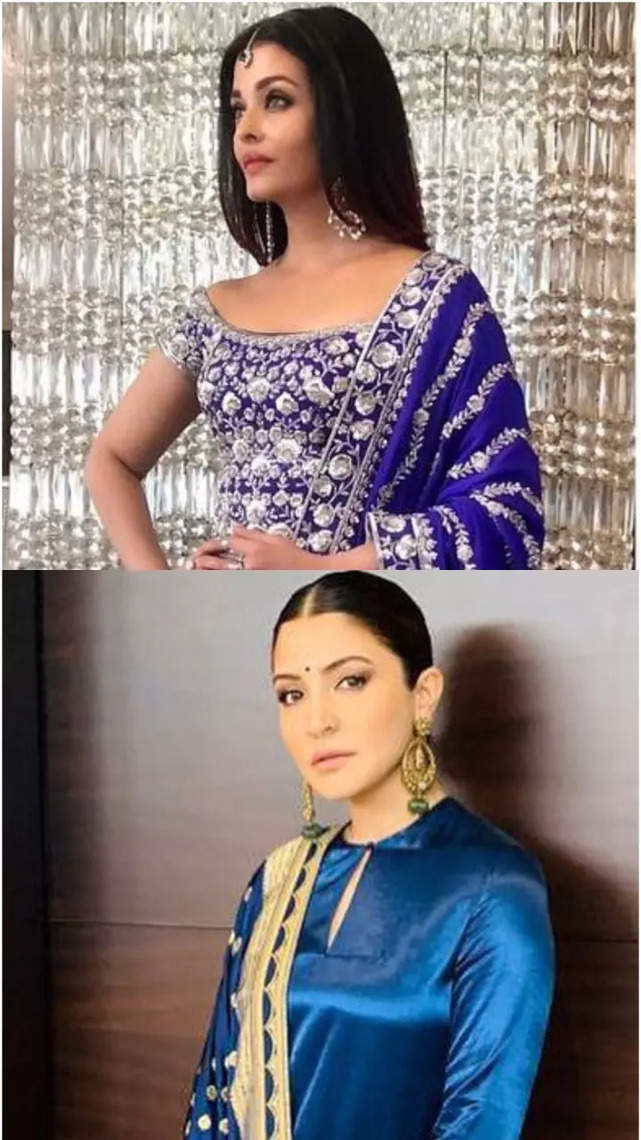 Navratri 2021 Day 7! Anushka Sharma, Aishwarya Rai Bachchan prove that blue is the warmest colour