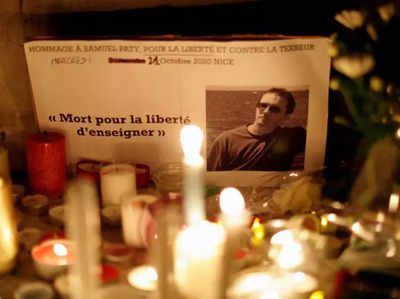 France honours 'hero' teacher killed for Mohammed cartoon