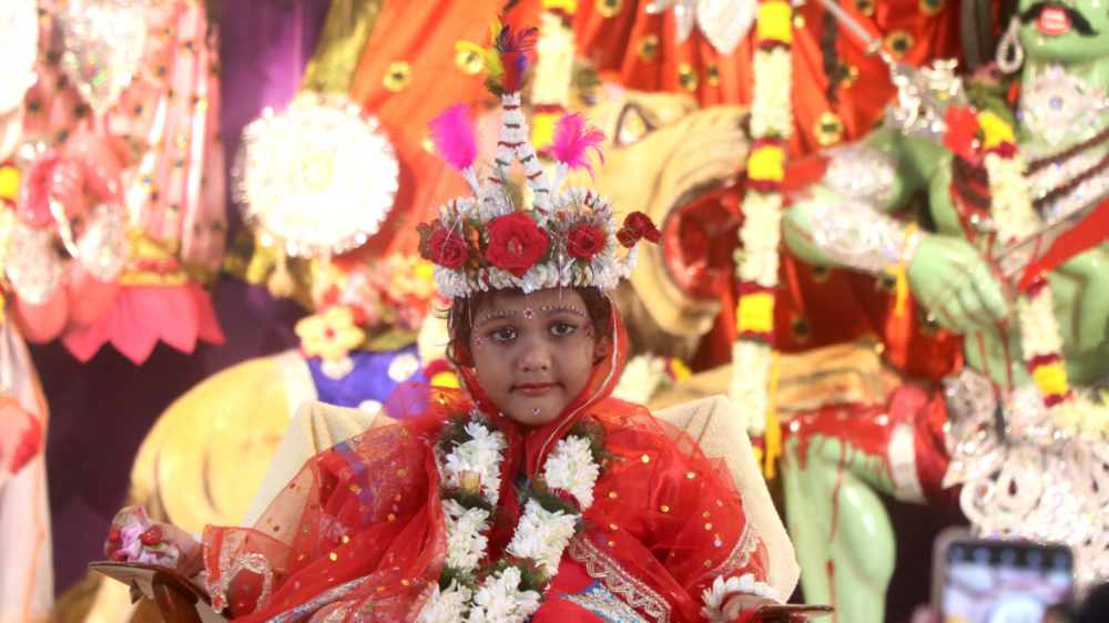 Kumari Puja pics: Five-year-old girl a live incarnation of Goddess Durga