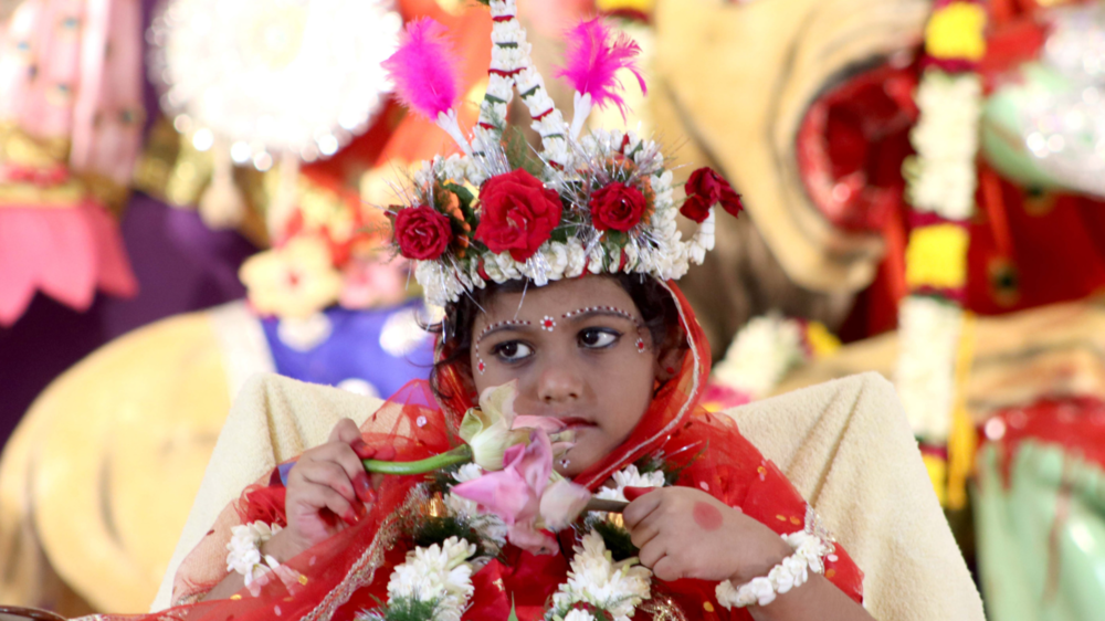 Kumari Puja pics: Five-year-old girl a live incarnation of Goddess Durga