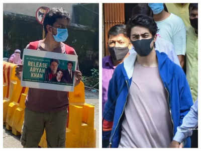 Ahead of Aryan Khan's bail hearing, fans show their support for Shah Rukh Khan's son outside the court