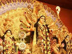 Durga Puja being celebrated with religious fervour