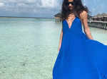 Gabriella Demetriades bids goodbye to her beach holiday in Cyprus in a stylish bikini and sarong