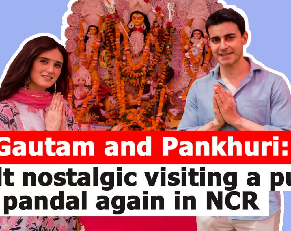 
Gautam Rode and Pankhuri Awasthy: Felt nostalgic visiting a puja pandal again in NCR
