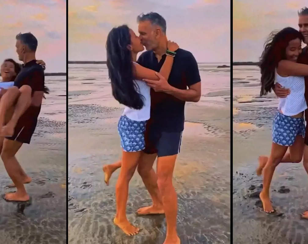
Milind Soman and wife Ankita Konwar get romantic on a beach, 'Your heart knows the way', says the couple
