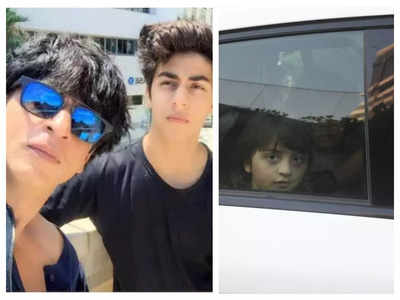 Amid the ongoing Aryan Khan case, Shah Rukh Khan's younger son AbRam gets snapped in the city