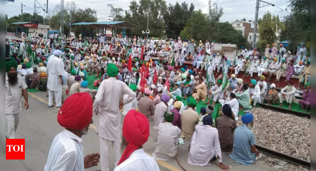 Live: Farm law protesters sit on railway track in Amritsar