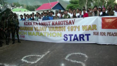J&K: Indian Army organises marathon to commemorate 'Swarnim Vijay Varsh' of 1971 Indo-Pakistan war, 'Azadi ka Amrit Mahotsav'