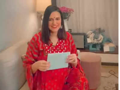 Watch: Neha Dhupia resumes work shortly after the birth of second child; says 'happy to be back up on my feet'