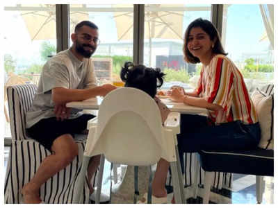 Anushka Sharma and Virat Kohli have breakfast with daughter Vamika in Dubai - See pic