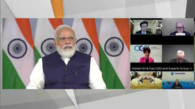 PM Modi interacts with CEOs of oil & gas sector - Times of India