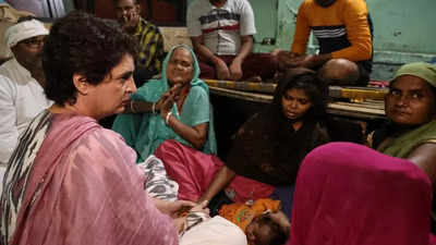 Priyanka Gandhi meets family members of man who died in police custody in Agra