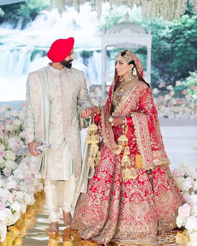 Parmish Verma and Geet Grewal wedding pics: The couple look royal and ...