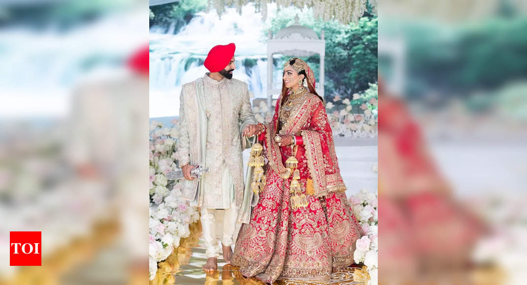 Parmish Verma and Geet Grewal wedding pics The couple look royal and radiant Punjabi Movie News pic