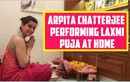Arpita Chatterjee performing Laxmi Puja at home