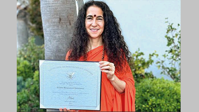 US prez presents ‘Lifetime Achievement Award’ to Rishikesh-based, Stanford-educated seer