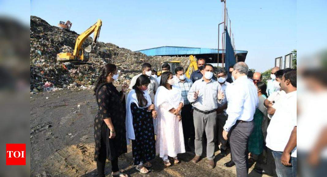 Civic staff inspect Jawaharnagar dump yard, to use drones to keep ...