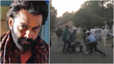 Bajrang Dal activists attack 'Ashram-3' sets for 'wrong portrayal'; throw ink on Prakash Jha