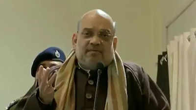 Amit Shah spends night at CRPF camp in Pulwama, pays tribute to jawans killed in 2019 terror attack