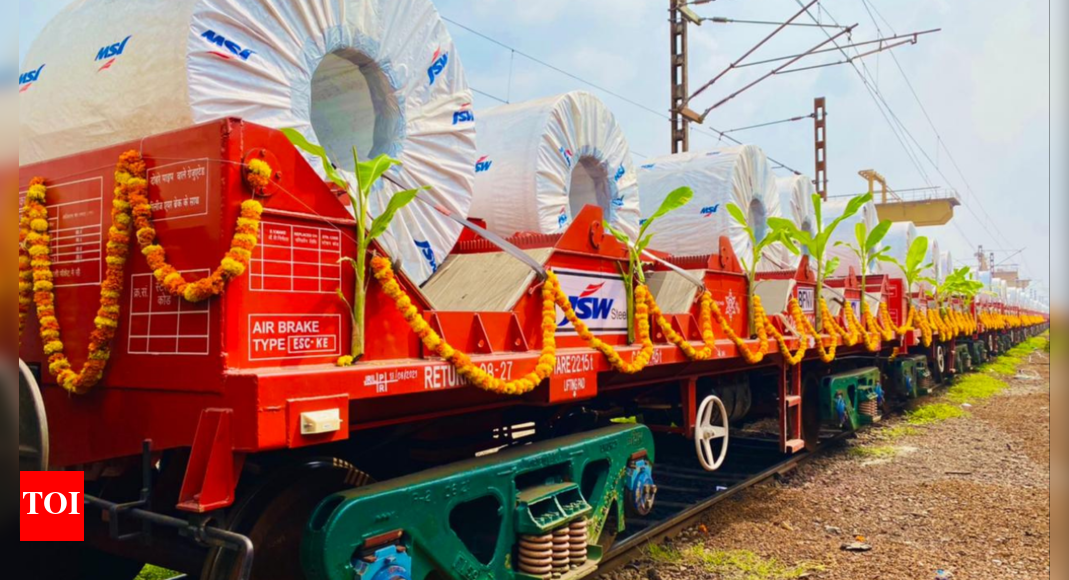 RDSO develops flat wagons to carry 4000 tons steel coils at 100 kmph ...