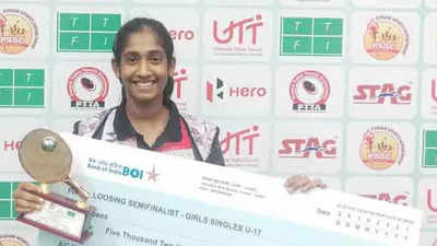 At 13, Jennifer wins maiden U-17 national ranking table tennis medal
