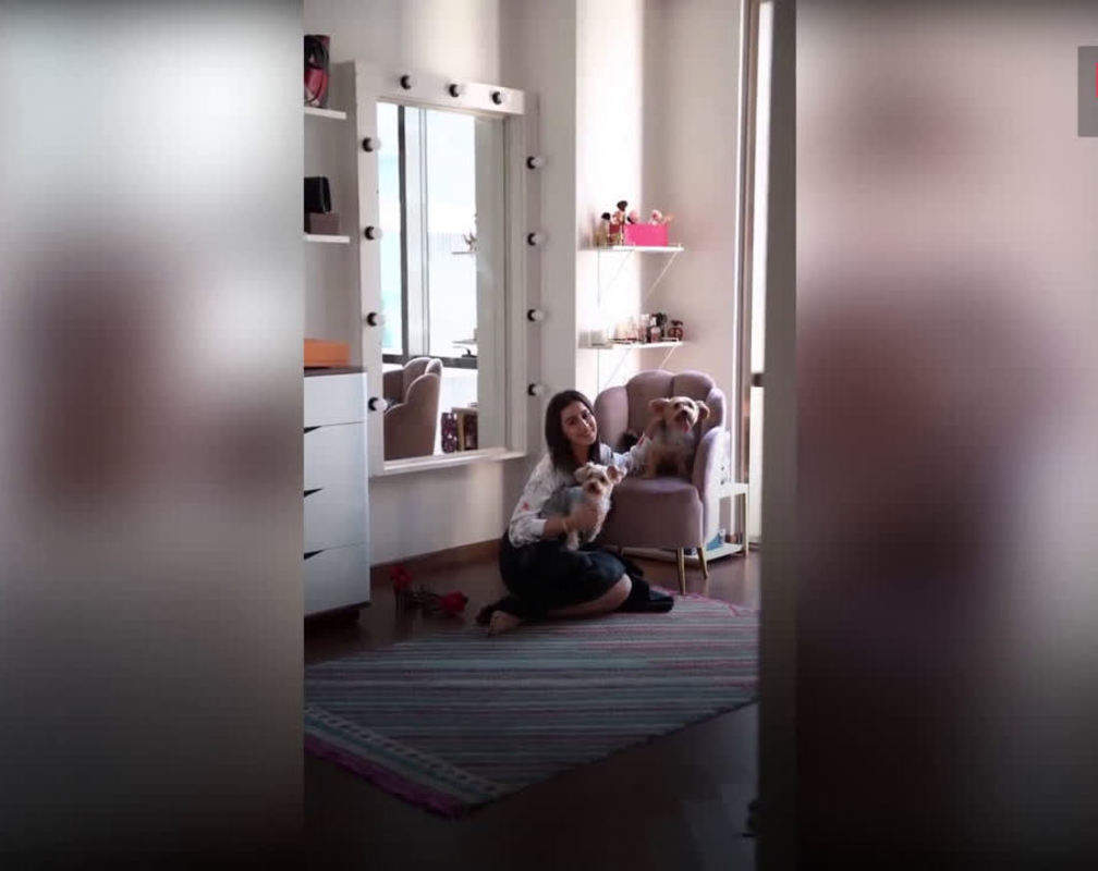 
Nikki Galrani's moments with her pets
