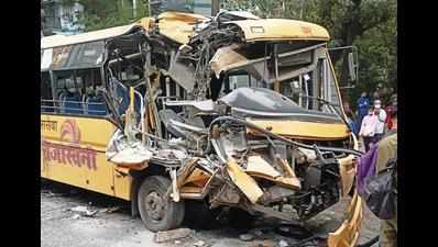 Mumbai: 10 hurt as ‘speeding’ BEST bus crashes into a dumper at Dadar