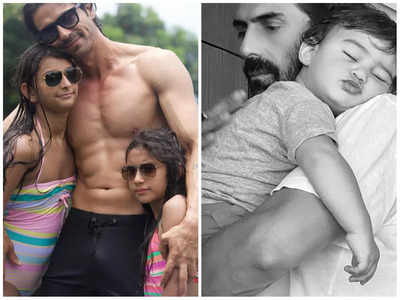 Arjun Rampal shares then and now pictures of his kids- Mahikaa, Myra and Arik; says 'Time flies, they grow fast'