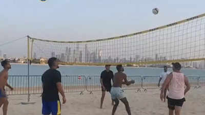 T20 World Cup: Team India 'unwinds' on day off with beach volleyball