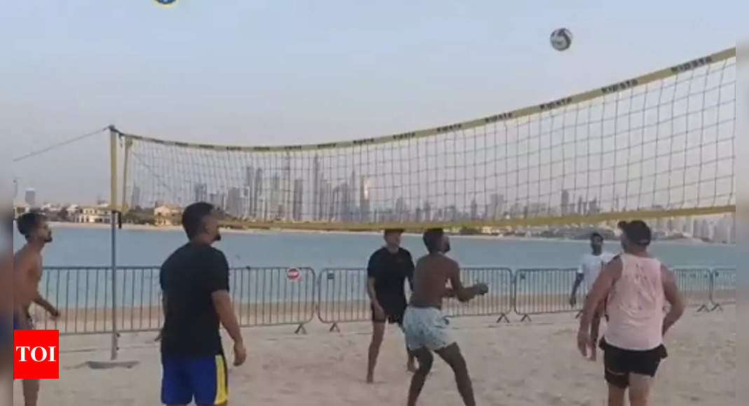 T20 World Cup: Team India ‘unwinds’ day off with beach volleyball | Cricket News – Times of India