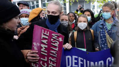 Greta Thunberg joins London climate protest ahead of COP26