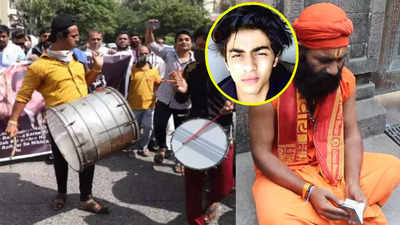 Fans welcome Shah Rukh Khan's son Aryan Khan with dhol baaja, firecrackers; priest chants Hanuman Chalisa outside Mannat as 'Prince Aryan' returns home after spending weeks in jail