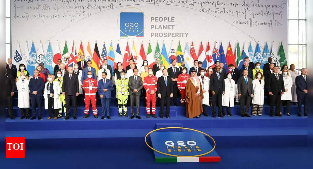 G-20 leaders tackle climate change as summit ends - Times of India