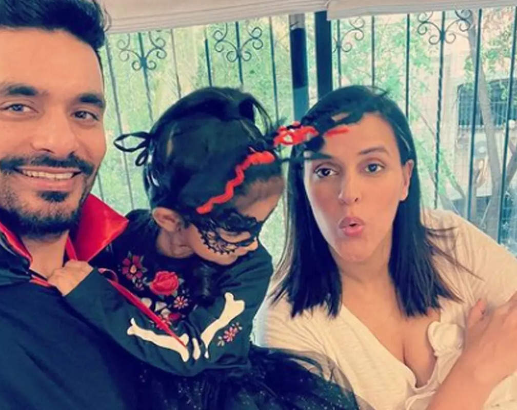 
Happy Halloween! Neha Dhupia drops cute pictures with Angad Bedi, daughter Mehr and newborn son
