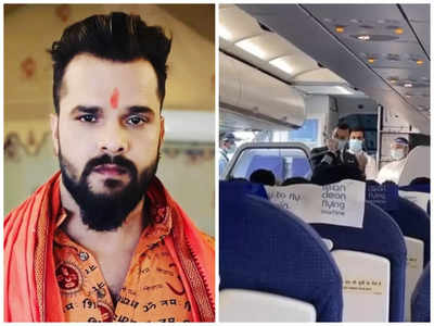 Khesari Lal Yadav shares the viral video of pilot welcoming passengers in Bhojpuri; urges fans to save the language