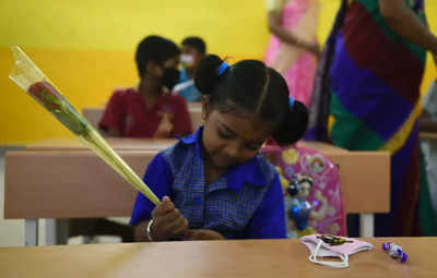 Tamil Nadu Schools News: Tamil Nadu schools welcome students with roses,  chocolates and cartoon characters | Chennai News - Times of India