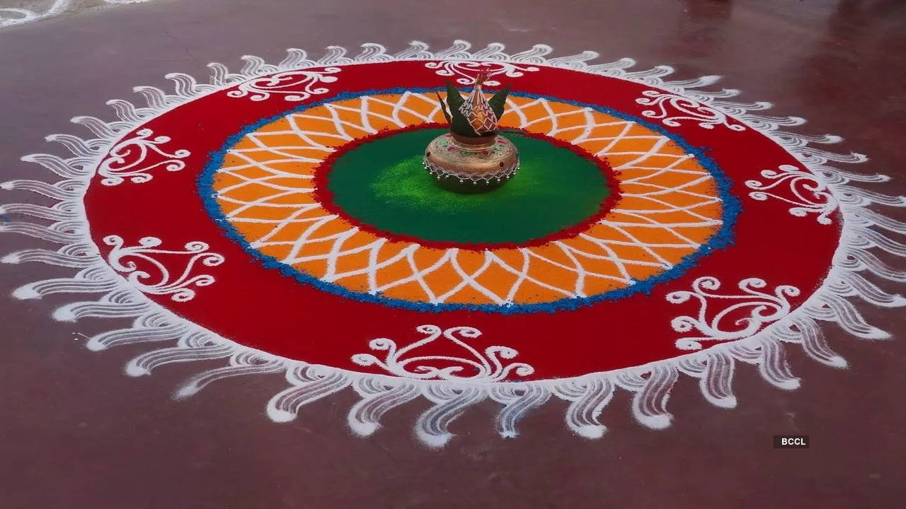 Rangoli Design Easy and Simple For Diwali and Home Functions