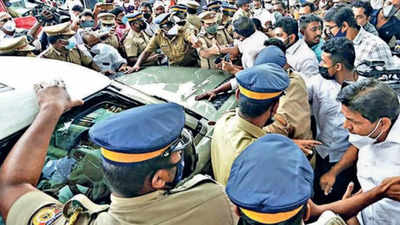 Kochi: Congress protest against fuel price hike ends in attack on actor Joju George’s car