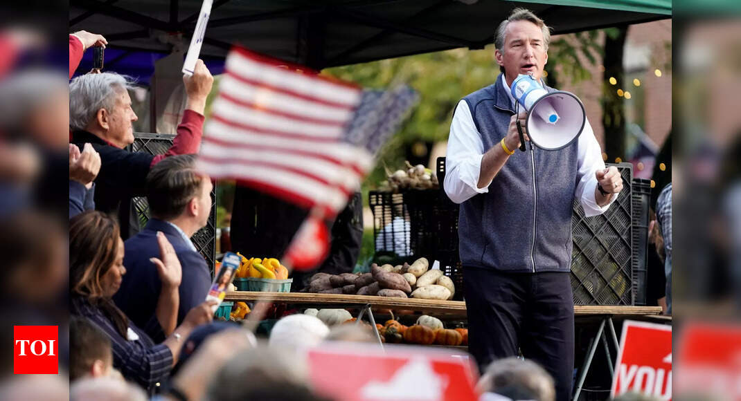 Republican Youngkin inches ahead in bellwether Virginia governor's race