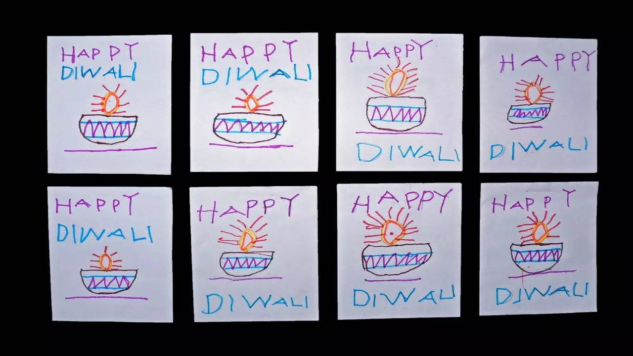 Happy Diwali Drawing 2022 हैप्पी दिवाली ड्राइंग ग्रीटिंग कार्ड पोस्टर इमेज  से सजाएं अपना WhatsApp | Happy Diwali Drawing 2022: Happy Diwali Greeting  Card Poster Images Photo & Diwali Wishes Download ...