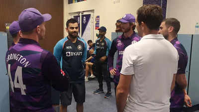 T20 World Cup: Virat Kohli, Rohit Sharma, R Ashwin share 'priceless' experience with Scotland players after the game