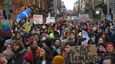 Thousands rally in rainy Glasgow for COP26 climate action