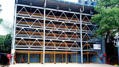 Long-awaited puzzle parking yet to be inaugurated in Hubballi