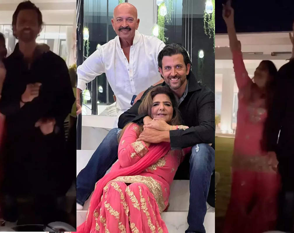 
This video of Hrithik Roshan dancing under the night sky with mom Pinkie Roshan with wind flirting with his locks is just gold!
