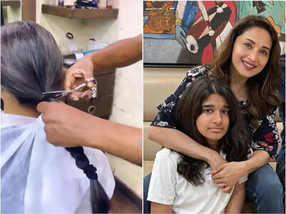 Madhuri Dixit's younger son donates hair